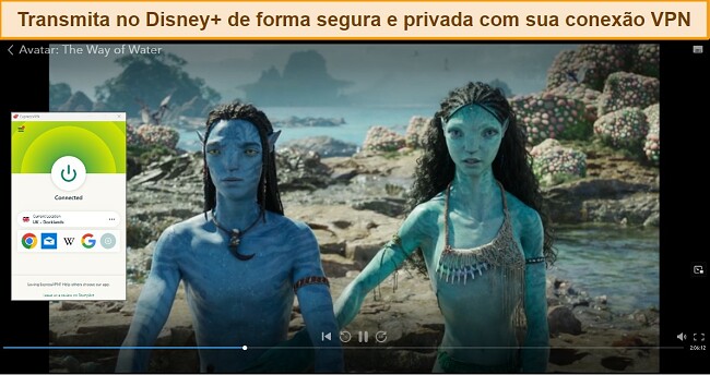 Guia para assistir Disney Plus via VPN com Avatar no servidor ExpressVPN do Reino Unido