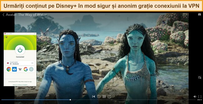 Ghid pentru accesarea Disney Plus cu VPN: streaming Avatar pe ExpressVPN, server din UK