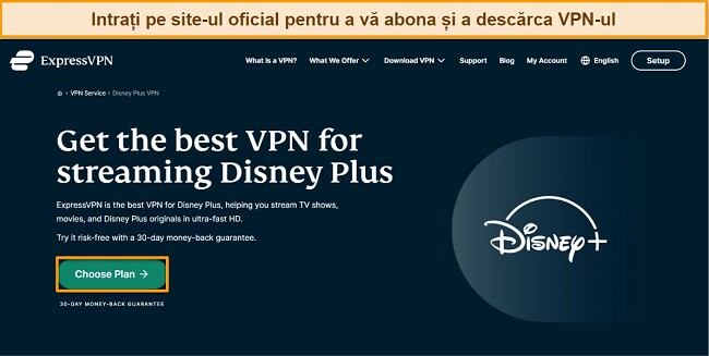 Cum să vizionezi Disney Plus cu un VPN: ghid pas cu pas pentru accesarea site-ului ExpressVPN, înregistrarea pentru un abonament.